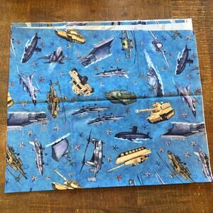 All American QT Fabric 1 yd Dan Morris Military Vehicles Blue 27615 Cotton